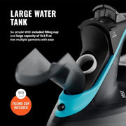 PurSteam SteamBurst+ Steam Iron, Ceramic Soleplate, Self-Clean, Anti Drip | 1750W | Ceramic Soleplate | Adjustable Steam | Self-Clean | Anti-Calc | Anti-Drip | Powerful Steam for All Fabrics