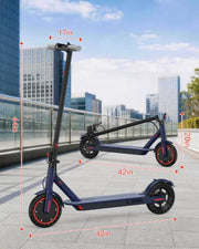 MAXSHOT Electric Scooter,19Mph Max Speed,350W/500W Motor,21-28 Miles Range | 8.5/10/14" Tires,Folding E-Scooter Adults with Dual Suspension,APP Contro
