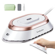 Newbealer Travel Iron Set, 100-240V Mini Dry Iron for Clothes (No Steam) | Max 300W, Heats in 60s, 302℉ Ceramic Soleplate, Handy Heat Press, 0.5lbs Lightweight for Quick Touch-ups Worldwide