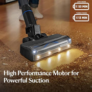 Bissell PowerClean FurGuard 280W Self-Standing Cordless Vacuum, 4039 | Self-cleaning brush roll; wall mount; removable battery; upholstery tool; 280W strong suction