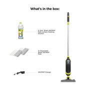Shark VACMOP Cordless Vacuum & Spray Mop, Gray, VM180 | Hard Floor Cleaner, Powerful Suction, Lightweight, 2 Disposable Pads, 12oz Cleaning Solution Included