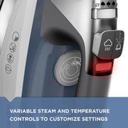 BLACK+DECKER Allure Professional Steam Iron for Clothes | Powerful steam iron with stainless soleplate, precision tip, vertical steam and automatic shutoff.