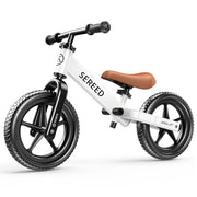 SEREED Toddler Balance Bike 2 Year Old, Gift for 2-3 Boys Girls, Adjustable | No Pedal Kids Toy Bike for 2-5 Years Old, Customize Plate with 3pcs Stickers (White)