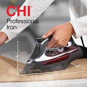 CHI Steam Professional Iron for Clothes with Vertical Steam Burst | Titanium Ceramic Soleplate, 300+ Steam Holes, 1700 Watts, 3-Way Auto Shutoff, XL 10' Cord