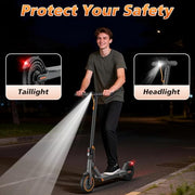 VOLPAM Electric Scooter, 350W/500W Motor, 21/28/40 Miles Long Range | 19 MPH Max Speed, 8.5"/10'' Solid Tire, Lightweight EScooter with Dual Brakes & Lights, APP