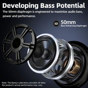 6.5" 800W Marine Speakers, IP66 Waterproof Boat Stereo Speakers with LED Lights, 2-Way Coaxial Audio, Y35 Woofer, for Marine/ATV/Motorcycle/Golf Cart/Motorhome/Powersports/Patio/Poolside/Deck/Home