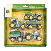John Deere 5-Pack Micro Farm Vehicles – Moving Parts and Rolling Wheels – 3+ Years