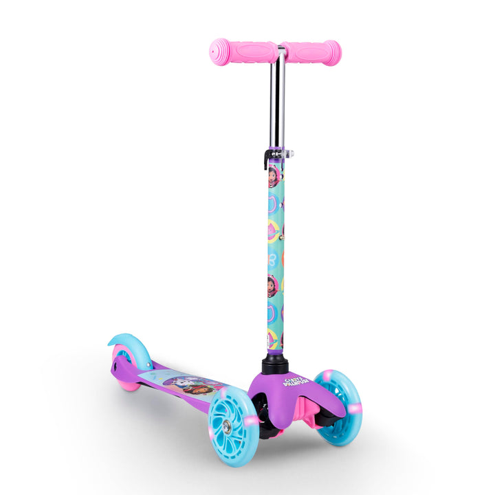 Kick Scooter for Kids, 3 Wheel Self Balancing, Light Up LED Wheels | Lean-to-Steer Control, Wide Anti-Slip Deck, Rear Foot Brake, Light-Up Wheels, 75 lb Capacity, Skill Building