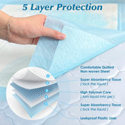 50 Count Super Absorbency Disposable Underpads, 17” x 13” | Leakproof Quick Drying Disposable Pads for Baby, Disposable Changing Pads for Baby, Disposable Diaper Changing Pads