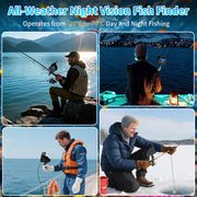 Underwater Fishing Camera TMACTIME 1080P HD, Portable Fish Finder with 4.3" LCD Display & Infrared Night Vision Light, IP68 Waterproof & 5000mAh, Fishing Camera for Ice Lake Boat Kayak Fishing - 15M