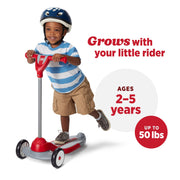 Radio Flyer My 1st Scooter, For Kids 2-5 Years Old, Red | Extra Wide Base for Balance, 2 Front Wheels for Added Stability, Easy to Use Foot Brake, (Amazon Exclusive)
