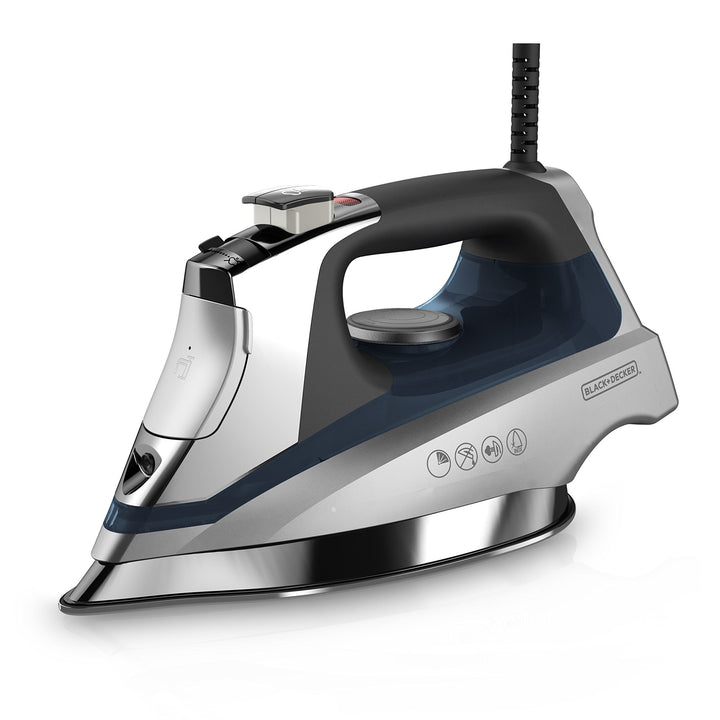BLACK+DECKER Allure Professional Steam Iron for Clothes | Powerful steam iron with stainless soleplate, precision tip, vertical steam and automatic shutoff.