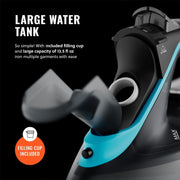 PurSteam SteamBurst+ Steam Iron, Ceramic Soleplate, Self-Clean, Anti Drip | 1750W | Ceramic Soleplate | Adjustable Steam | Self-Clean | Anti-Calc | Anti-Drip | Powerful Steam for All Fabrics