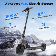 WAWSCOTE Electric Scooter - Electric Scooter Adults and Teens | 1200W/1000W/500W Motor, 28/21 Miles Max Range, APP Control, Double Braking Systems, 10"/8.5" Tire, Foldable E-Scooter