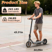 VOLPAM Electric Scooter, 350W/500W Motor, 21/28/40 Miles Long Range | 19 MPH Max Speed, 8.5"/10'' Solid Tire, Lightweight EScooter with Dual Brakes & Lights, APP