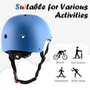 Kids Bike Helmet, Adjustable and Multi-Sport, from Toddler to Youth, 3 Sizes