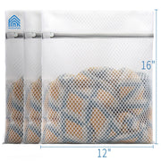 Muchfun 3Pcs Durable Honeycomb Mesh Laundry Bags for Delicates 12x16 Inches | (3 Medium)