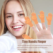 14 Pcs Tiny Finger Hands,Premium Rubber Mini Tiny Finger Hands,Flat Hand Style Mini Hand Finger Puppets for Puppet Show,Gag Performance,Party Favors