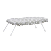 Amazon Basics Foldable Compact Tabletop Ironing Board with Folding Legs, Heat Resistant Portable, Lightweight, Non-Slip, Easy Storage, Trellis Removable Cover, 23.6"L x 7.1"W x 14.3"H, Chevron
