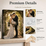 Canvas Prints with Your Photos,Ship Next Day Custom Canvas Wall Art 8x10 | Personalized Framed Canvas Pictures,Custom Photo Gifts for Wedding, Family, Frineds, Pets,Ready to Hang Home Decor