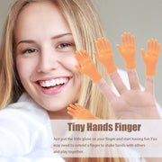 14 Pcs Tiny Finger Hands,Premium Rubber Mini Tiny Finger Hands,Flat Hand Style Mini Hand Finger Puppets for Puppet Show,Gag Performance,Party Favors