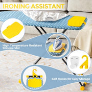 APEXCHASER Foldable 7-Level Heigh Adjustable Ironing Board with Iron Rest | 13 x 43 in, alloy structure, height adjustable, safety lock, foldable easy storage for Laundry Rooms, Bedrooms