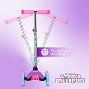 Kick Scooter for Kids, 3 Wheel Self Balancing, Light Up LED Wheels | Lean-to-Steer Control, Wide Anti-Slip Deck, Rear Foot Brake, Light-Up Wheels, 75 lb Capacity, Skill Building