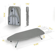 RAINHOL Gray Mini Tabletop Ironing Board 31"x12" | Metal Foldable with Iron Rest, Heat Resistant Cover for Travel Small Space