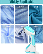 BEAUTURAL Steamer for Clothes, Handheld Garment Fabric Wrinkle Remover | 30-Second Fast Heat-up, Ceramic Heating Plate, Auto Shutoff, Large Detachable Water Tank, Portable Design, 1200 Watts