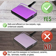 Yocada Carpet Sweeper Cleaner Manual Household Sweeper Lightweight | Hand Push Non-Electric for Home Office Low&Undercoat Carpets Rugs Pet Hair Dust Scraps Paper Rubbish Cleaning with a Brush