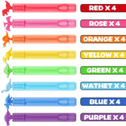 32 Pack Bubble for Kids Party Favors, 8 Style Dinosaur Mini Bubble Wands | Bulk Toys with Gift Box for Carnival Prizes Goodie Bag Stuffers Supplies, Birthday Bath Time Bubbles Blower Toy for Girl Boy