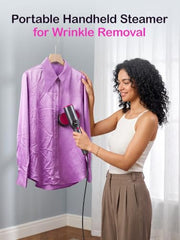 DRFLASH 2 in 1 Handheld Garment Steamer and Iron for Clothes Travel Size | 1200W,15s Fast Heat-up,Large Ceramic Heat Panel,Fabric Wrinkle Remover for Home,110V-120V