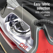 CHI Steam Professional Iron for Clothes with Vertical Steam Burst | Titanium Ceramic Soleplate, 300+ Steam Holes, 1700 Watts, 3-Way Auto Shutoff, XL 10' Cord