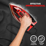Utopia Home Steam Iron - 1800W Non-Stick Soleplate (Black-Red, Classic) | Nonstick Soleplate With Auto-Off Safety Feature - Adjustable Thermostat Control, Variable Steam Control, Self-Clean