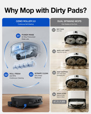 ECOVACS DEEBOT T90 PRO Omni Robot Vacuum and Mop, 30000Pa Blast Suction | TruEdge Instant Self-Cleaning OZMO Roller, PowerBoost Charging, Triple Lift Carpet Care, ZeroTangle for Pet Family,YIKO Agent