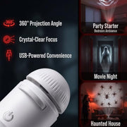 Halloween Nightmare Projector Seamless Blackout Projection，1pc | Halloween Nightmare Slides Easy USB Plug-In Design