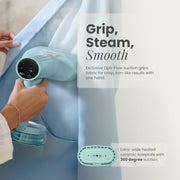 Rowenta AeroSteam Twist Handheld Clothes Steamer with Fabric-Grip | Vacuum Steamer Suction and powerful steam for iron-like results in one stroke