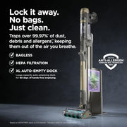 Shark® PowerDetect® Pet Plus Clean & Empty Cordless Stick Vacuum, IP3253 | Auto-Empty System, Powerful Suction, HEPA, Carpet & Hard Floor, Portable, Vacuum for Pet Hair, 70-Min Runtime, Gray