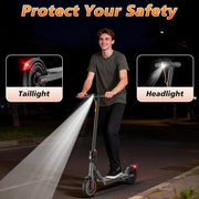 VOLPAM Electric Scooter, 350W/500W Motor, 21/28/40 Miles Long Range | 19 MPH Max Speed, 8.5"/10'' Solid Tire, Lightweight EScooter with Dual Brakes & Lights, APP