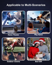 FUDONI Projector with WiFi & Bluetooth, Native 1080P Home Theater Projector