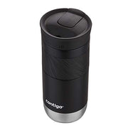 Contigo Byron Vacuum-Insulated Stainless Steel Travel Mug, Licorice, 16oz | Leak-Proof Lid, Thermalock Insulation, Hot 6 Hrs or Cold 12 Hrs, One-Handed Drinking, Textured Grip, Fits Car Cup Holders