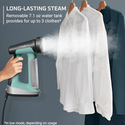 Rowenta Pure Force 2in1 Steamer & Iron: Powerful 1875 Watts, Vertical Steaming & Horizontal Ironing, Auto-off, XL Tank Capacity (7.1 Oz), Green Clothes Steamer DR8822
