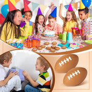 Blulu 30 Pack Mini Footballs Foam Sports Balls Bulk 2.17" for Kids Adult | Brown, School Party Favor, Sports Themed Ball Toy, First Year Down Birthday, Homecoming Game, Goodie Bag Stuffer, Stress Ball