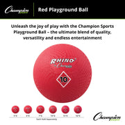 Champion Sports Playground Ball – Durable High-Bounce Ball, Sizes 5", 6", 7", 10", 13" & 16" for Gym, Recess & Play