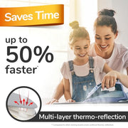 Super Soft Ironing Board Cover and Pad – 50% Faster Ironing with Heat Reflection Technology, Thick Natural Cotton, Heavy-Duty & Scorch Resistant – Made in Germany – 15x54 Standard Size