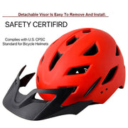 Bavilk Kids Bike Helmet with LED Light for Youth Teen Toddler Boys Girls | Adjustable with Detachable Visor for Age 3-5-8-10-12-14,Safety Certified Multi-Sport for Bicycle Scooter Skateboard