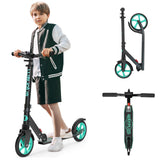 WAYPLUS KS1 Kick Scooter for Kids Ages 6+, Teens & Adults, 8IN Big Wheels, Foldable Scooter with Adjustable Handlebar, Front Suspension, Carry Strap, 240 lb Capacity, ABEC-9 Bearings | FED Fitness