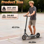 VOLPAM Electric Scooter, 350W/500W Motor, 21/28/40 Miles Long Range | 19 MPH Max Speed, 8.5"/10'' Solid Tire, Lightweight EScooter with Dual Brakes & Lights, APP