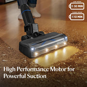 Bissell PowerClean FurGuard 280W Self-Standing Cordless Vacuum, 4039 | Self-cleaning brush roll; wall mount; removable battery; upholstery tool; 280W strong suction