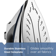 BLACK+DECKER Allure Professional Steam Iron for Clothes | Powerful steam iron with stainless soleplate, precision tip, vertical steam and automatic shutoff.